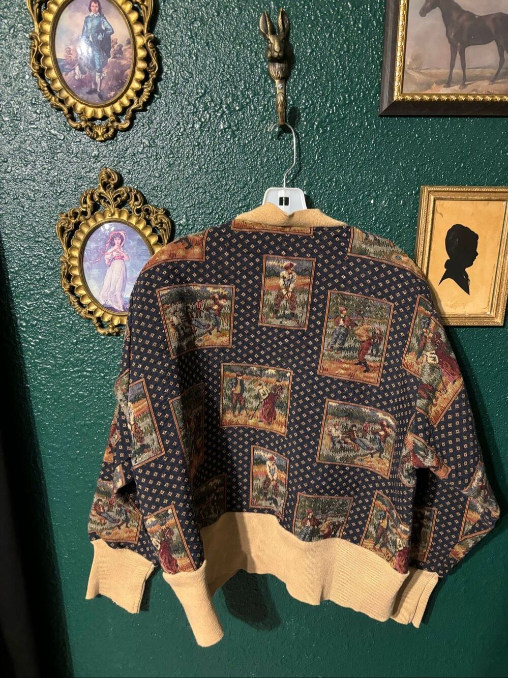 American Vintage Stitches and More Golf Tapestry Style Jacket Sz Large - Picture 3 of 5